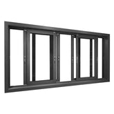 Warren hot sale 6060 aluminum material glass doors three panel sliding window